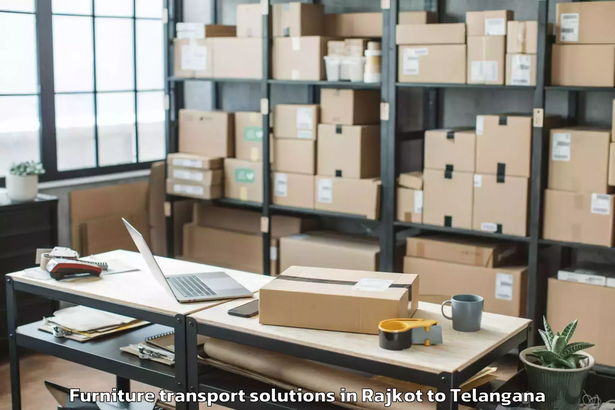 Trusted Rajkot to Hyderabad Furniture Transport Solutions